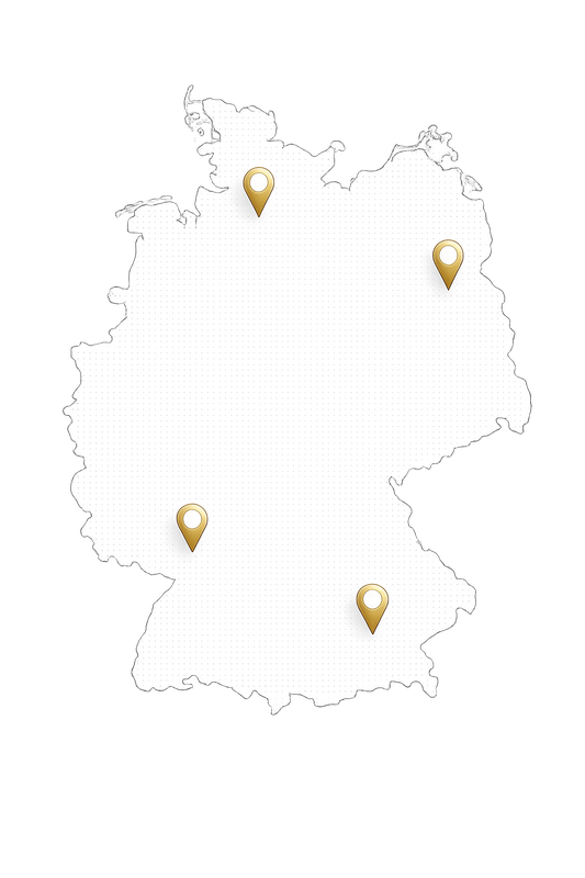 Deutschlandkarte mit Standorten